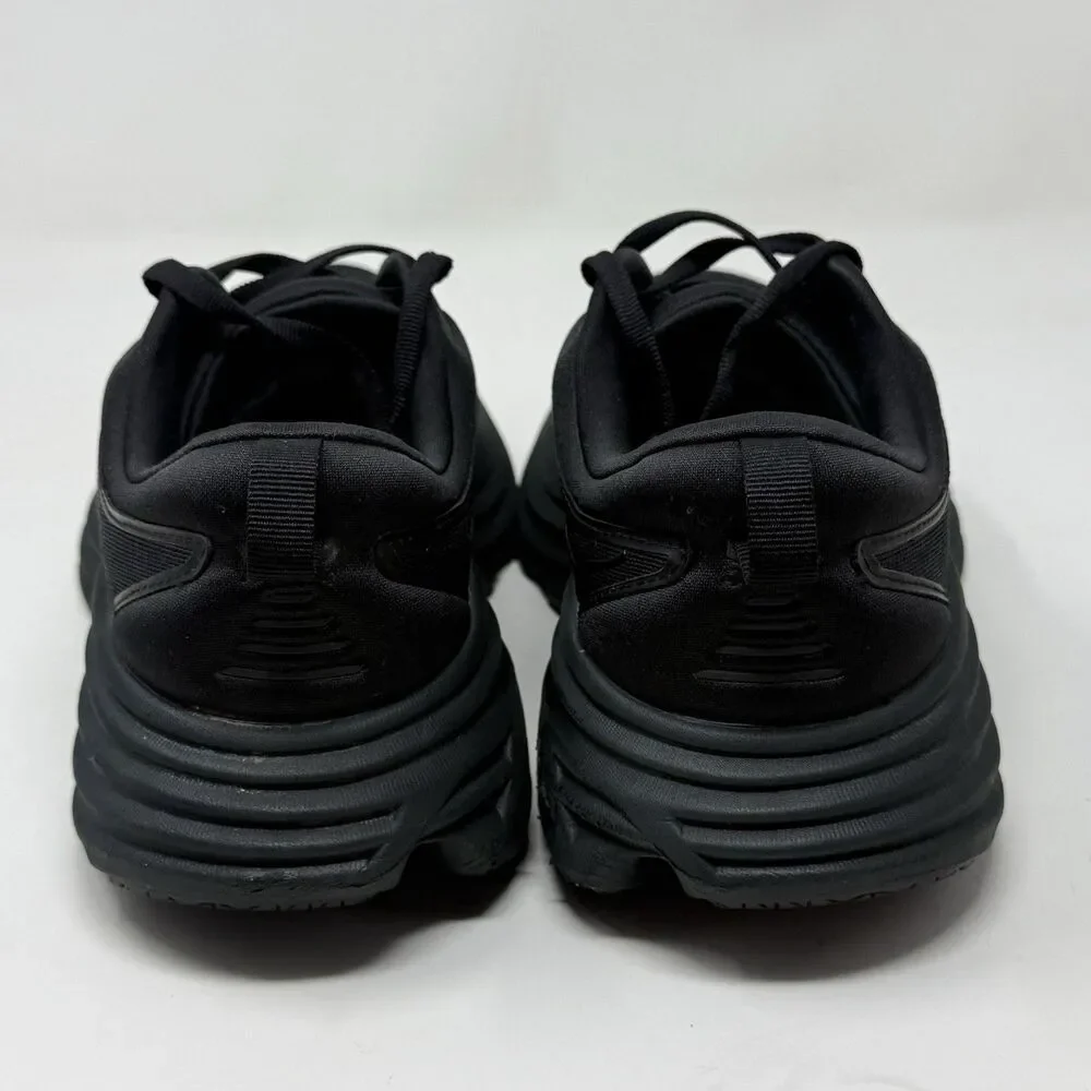 Hoka One One Bondi 8 Womens 8.5 D Wide Triple Black Running Shoes Sneakers